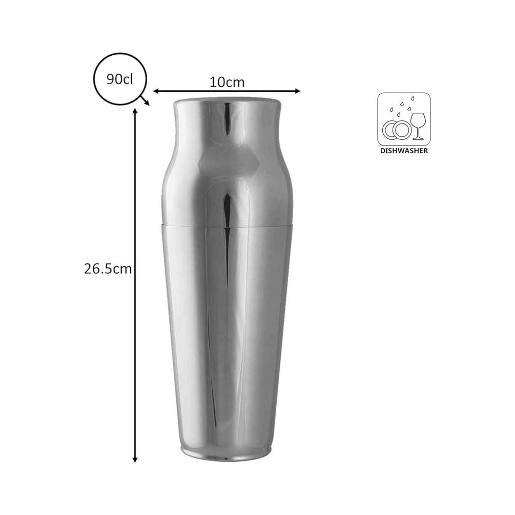 Calabrese Stainless Steel Cocktail Shaker 90cl