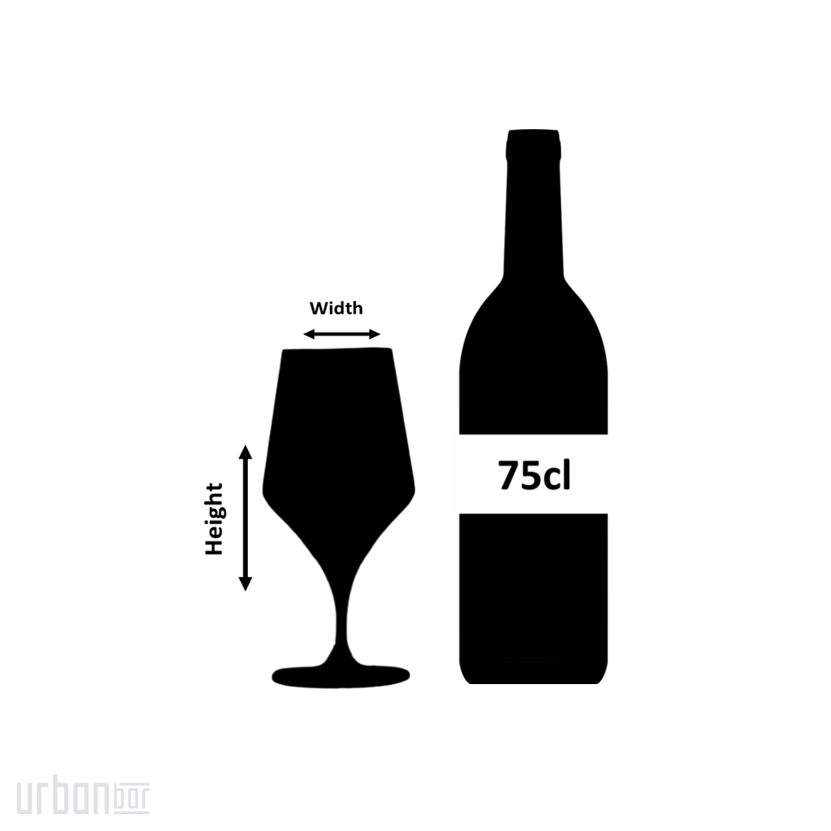 Vaso de agua de cristal Bacci de 43 cl