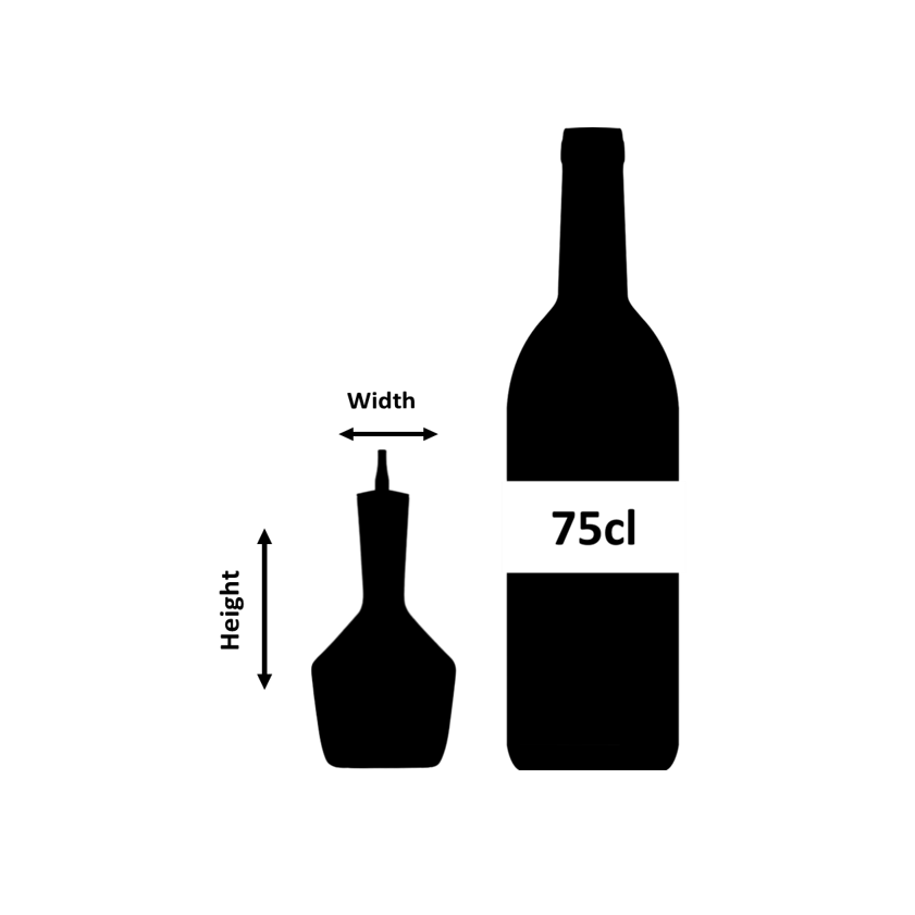 Botella de bitter corte vertical 20cl