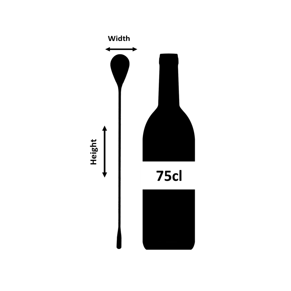 Cucchiaio da Bar Tiki Cocktail in Acciaio Inox 30cm