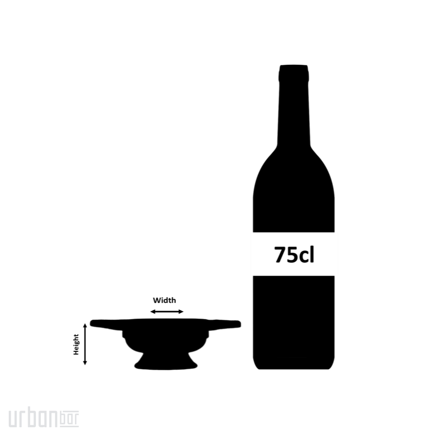 Cuenco de cristal para quaich de 89 cl