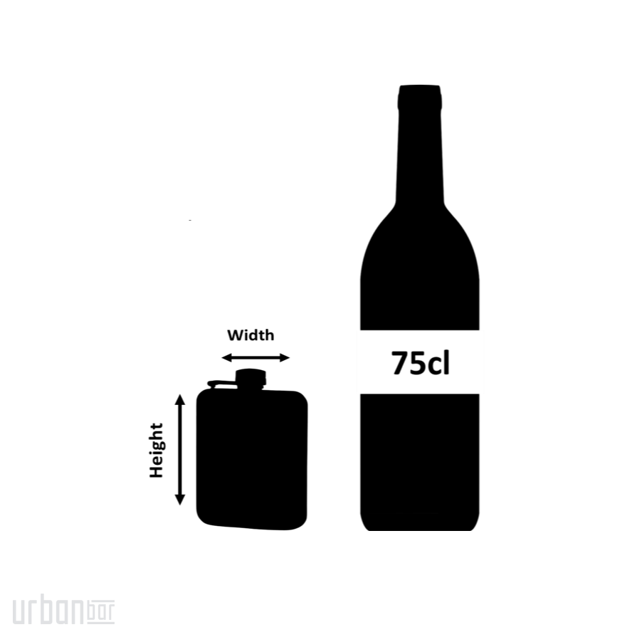 Petaca de acero inoxidable de 20 cl
