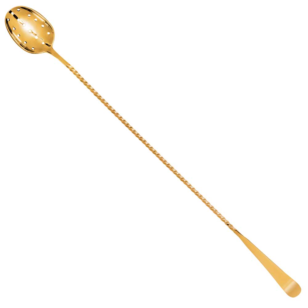Biloxi Gold Strainer Bar Spoon 34.5cm