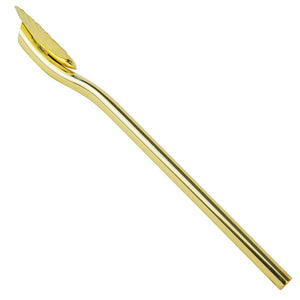 Gold Scallop Straw Stirrer 14cm (pack of 6)