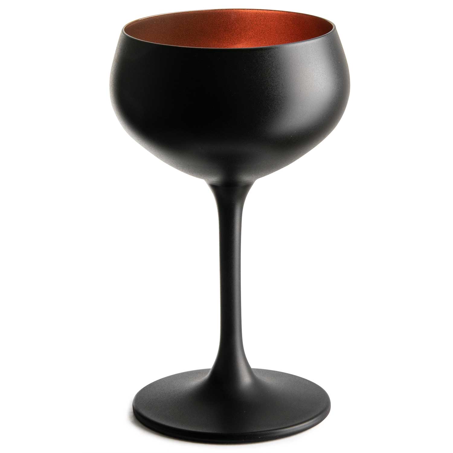 Black Champagne Cocktail Glass Coupe 21cl Oro Nero