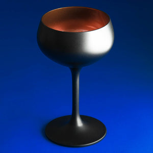 Black Champagne Cocktail Glass Coupe 21cl Oro Nero