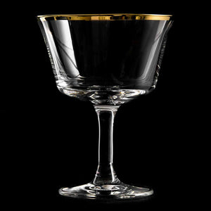 Gold Rim Fizz Cocktail Glass Coupe 20cl